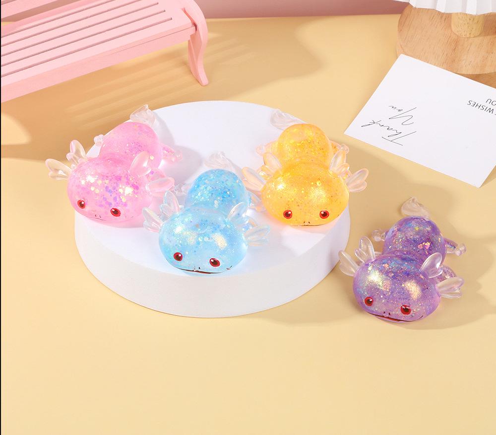 Octagonal Salamander Cartoon Squeeze Toy: Creative Slow Rebound Stress Ball for Kids