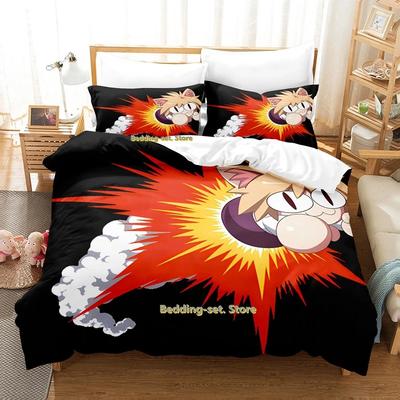 Comfortable Anime Print Bedding Set With Duvet Cover And Pillowcases Single Twin Full Queen King Sizes For Adults And Kids