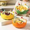 Dekorative Obstschale Teller mit Gabel, Keramikschale, Oranges Aufbewahrungsfach Snack Servierschale, für Küchenarbeitsplatte Und Esstisch