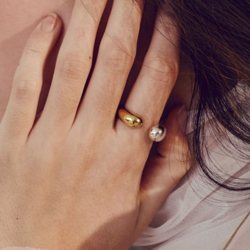 Kinda PI Waterdrop Open Ring