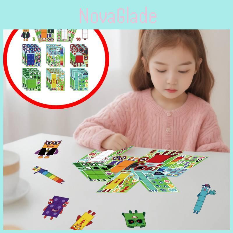 Cute New Digital Building Blocks Interactive Puzzle Stickers For Kids Fun Playtime