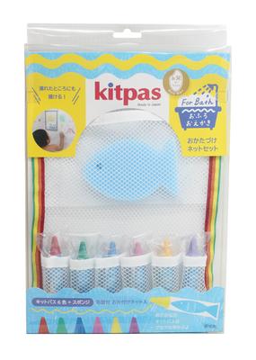 Kitpas Nippon Rikagaku Kitpas Four Bath Storage Net Blue Set, Sponge, FBNS-BU