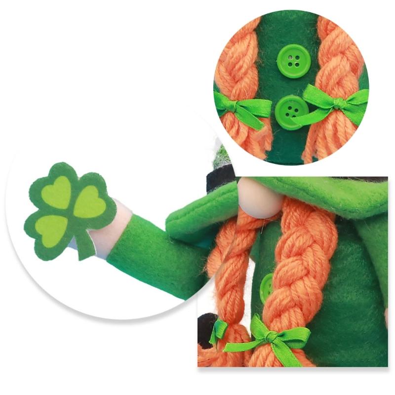 Faceless Gnome Doll Scandinavian Felt Dwarfs Doll for StPatricks Day Home Tabletop Decoration Carnival Party Props Doll