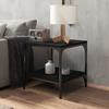819377 vidaXL Table d'appoint Noir 40x40x40 cm Bois d'ingénierie