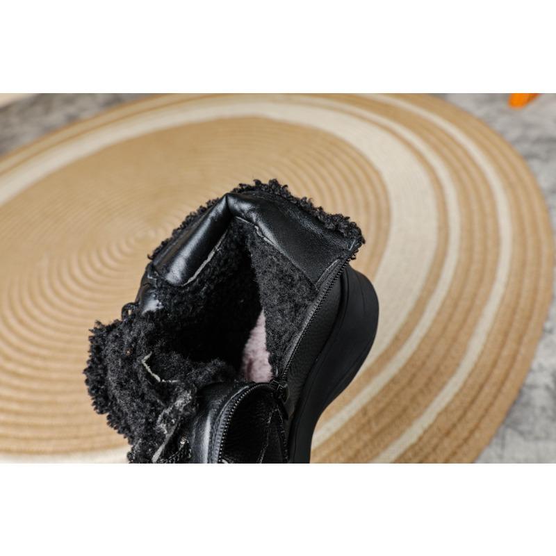 The First Layer of Cowhide Retro Martin Boots Women's Velvet Thermal Short Boots Genuine Leather Casual Soft Bottom Autumn and Winter New Thick Bottom