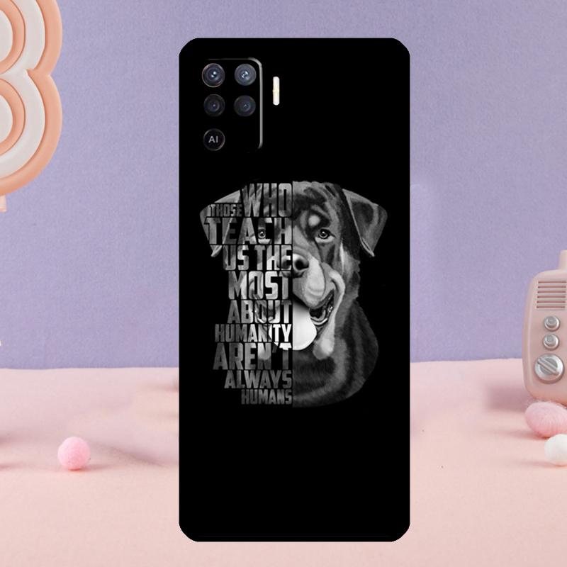 Cute Rottweiler Dog Phone Case For Oppo A58 A18 A38 A78 A98 A17 A77 A80 A40 A60 A16 A76 A96 A74 A94 A54 A15 A57S