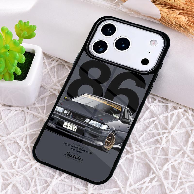 Initial D soft Phone Case for iPhone 17 Air 16 15 11 12 14 13 Pro Max Shockproof Cover