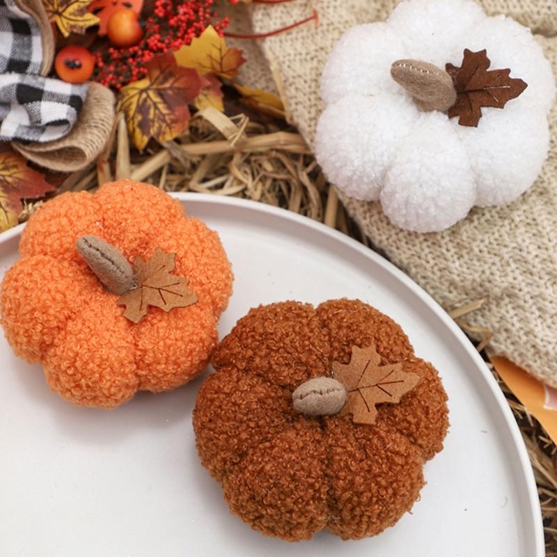 Halloween Party Decorations Nordic Pumpkin Figurine Sculptures Ornament for Indoor Outdoor Yard Lawns Holiday Decors