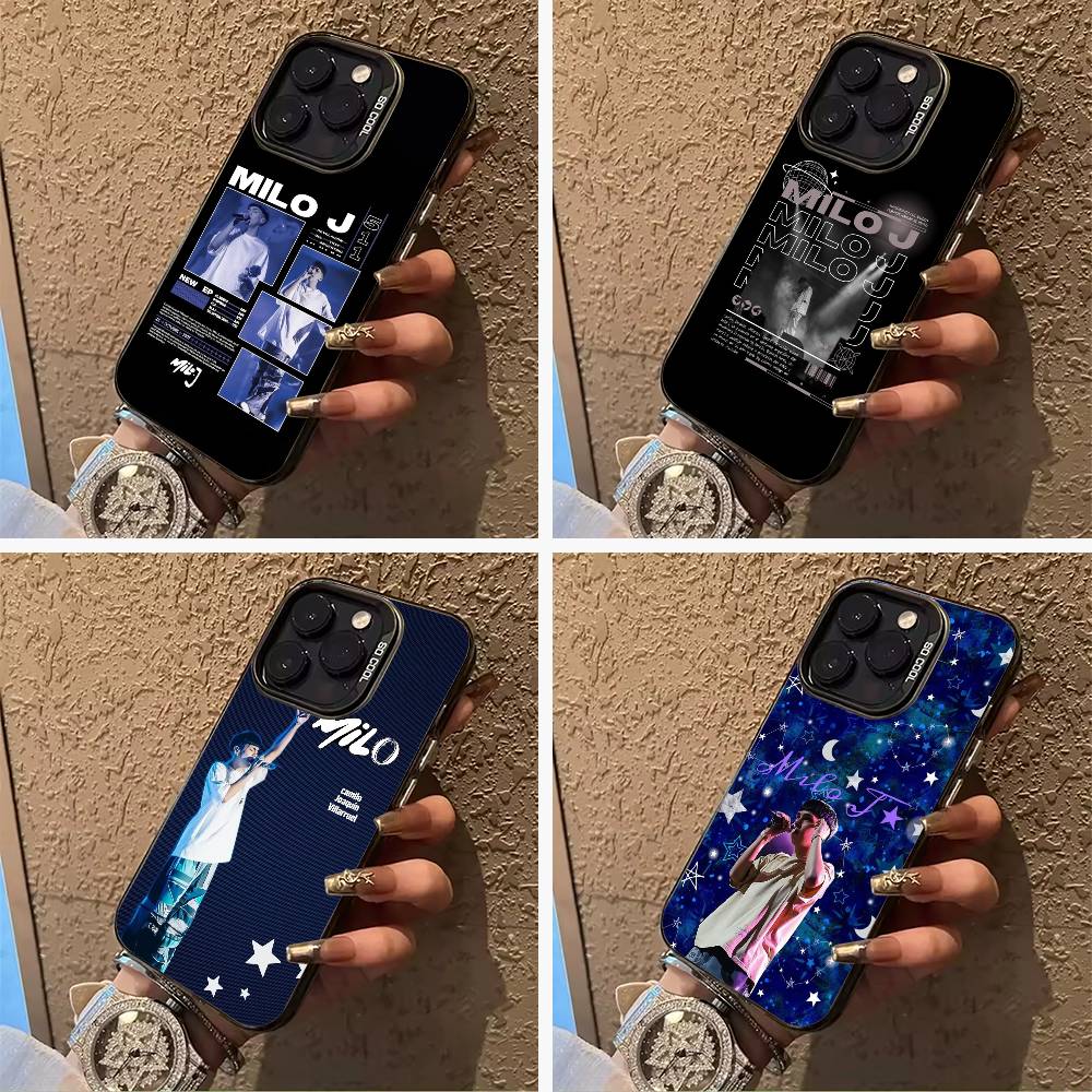 Top Gen Z artist Singer M-Milo Phone Case For iPhone 17,16,15,14,13,12,11 Plus Pro Max Colored Silver Phone Case