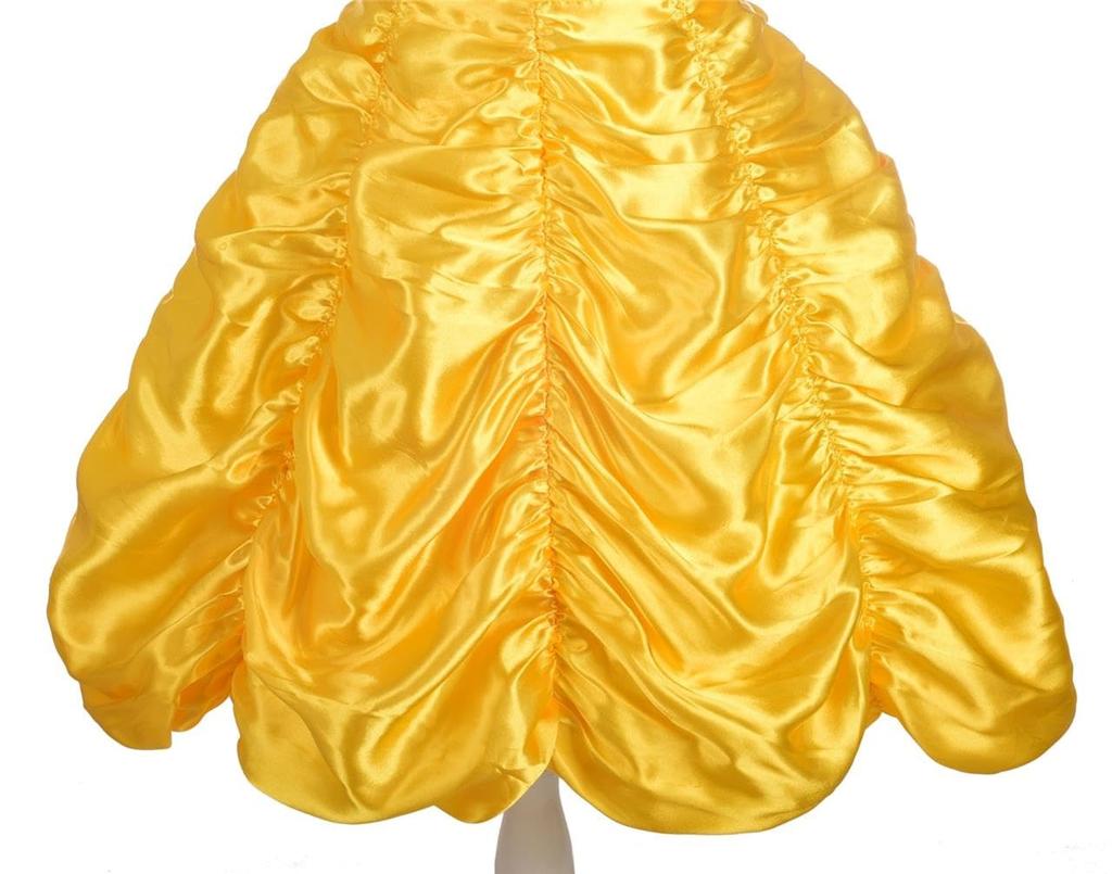 Dressy Daisy Belle Costume for Toddler Girls, Princess Cosplay, Kids' Beauty and the Beast Dress with Skirt, Yellow, Size 105, Ages 3-4, Halloween