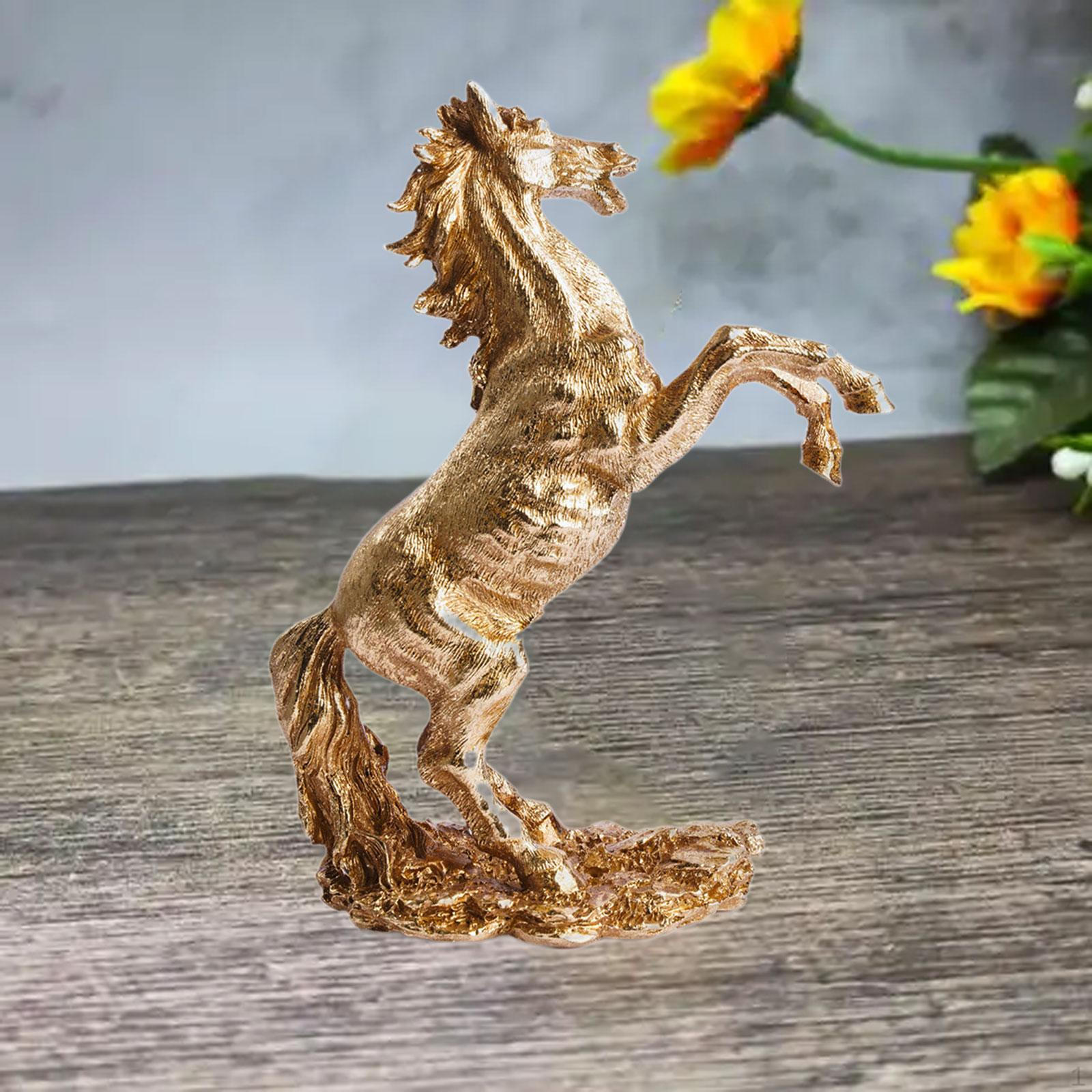 

Leaping Horse Statue Tabletop Ornament Resin Figurine Collectible Sculpture for Desktop Hallway