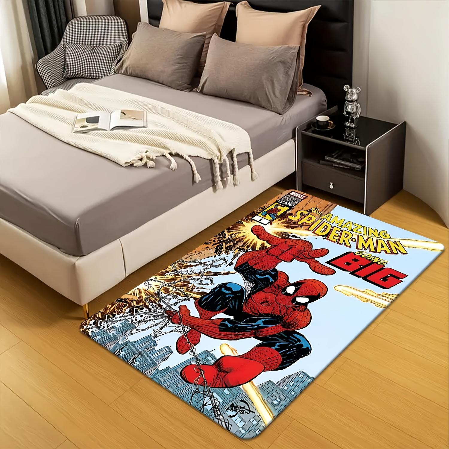 Marvel 1pc of Flannel Door Mat | Spider-Man Groot Venom Showdown - Pattern Design Valentine S Day Decorative Mat | 80X50Cm Rec 40x60cm
