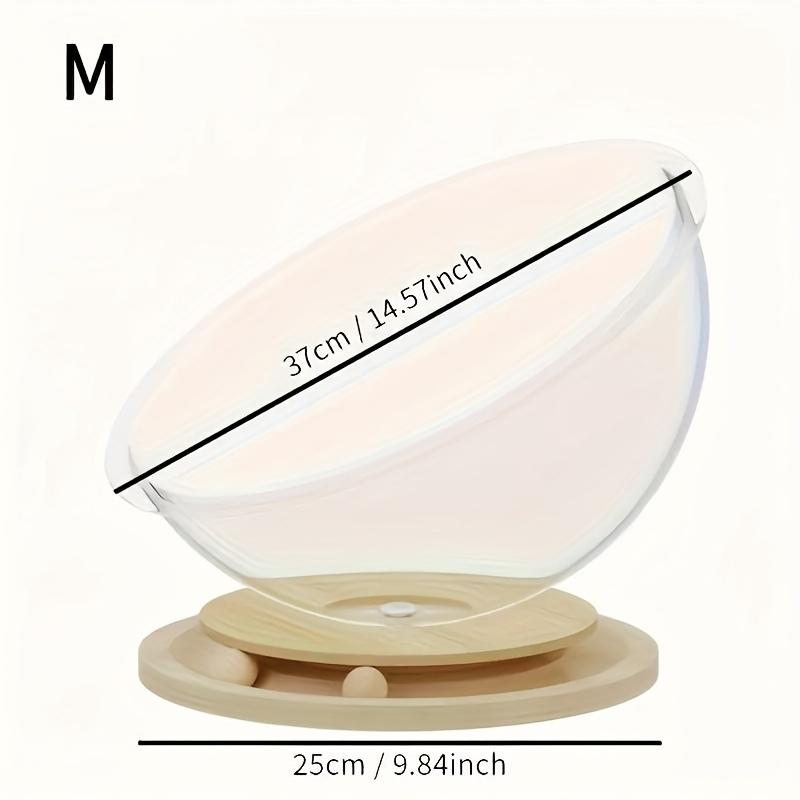 360° Panorama Katzenkapsel - Inspirierte Acryl-Raumstation mit interaktiver Galaxie-Kugelbahn | Kratzfest & Belüftung