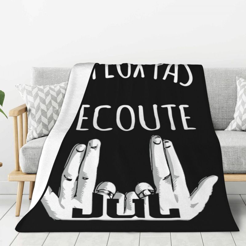 Custom 3D Printed Jul French Rapper Blankets Breathable Soft Flannel Summer Throw Blanket for Sofa Outdoor Bedding