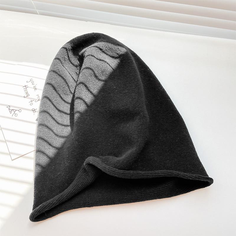 

Soft Knit Cottonpolyester Beanie For Women Warm Winter Hat In Stylish Black чёрный