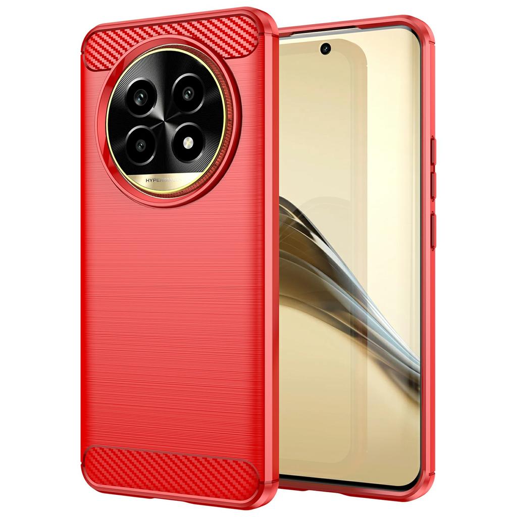 For Realme 13 Pro 5G (Global)/13 Pro+ 5G (Global) Case Carbon Fiber Texture TPU Brushed Phone Cover