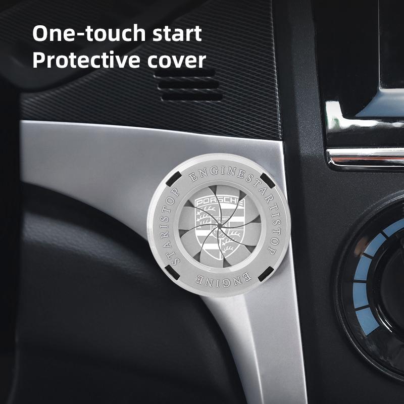 Car Engine Start Stop Switch Button Cover Decoration For Porsche Panamera Taycan 911 718 Macan Cayenne Boxster Cayman 918 Pajun