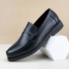 Men's Formal Leather Shoes British Style Oxford Loafers Round Toe Breathable N-Slip Business Dress Wedding Office Casual Shos