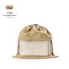 Luxury Transparent Moistureproof Drawstring Storage Bag with Breathable Dustproof Flocking