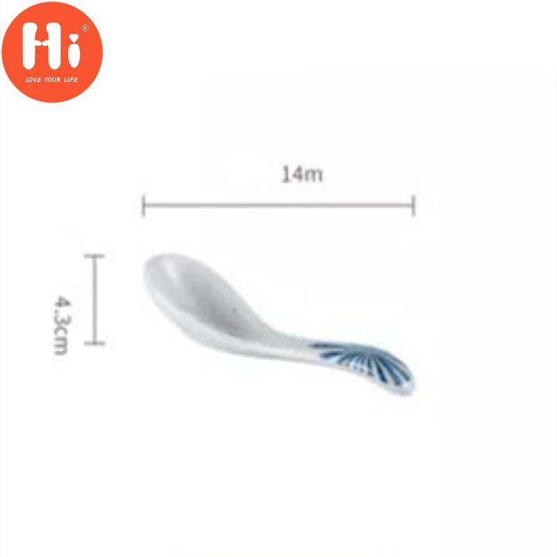 Cucchiaio da Zuppa Riso Ceramica Giapponese Porcellana Cucchiaino Caffè Dessert Stoviglie Portatili