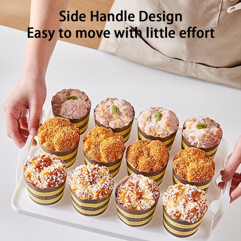1/2patrový přepravník na cupcakes Průhledná obdélníková úložná krabice na cupcakes s víkem a rukojetí 12/24 přihrádek Nádoby na cupcakes na párty