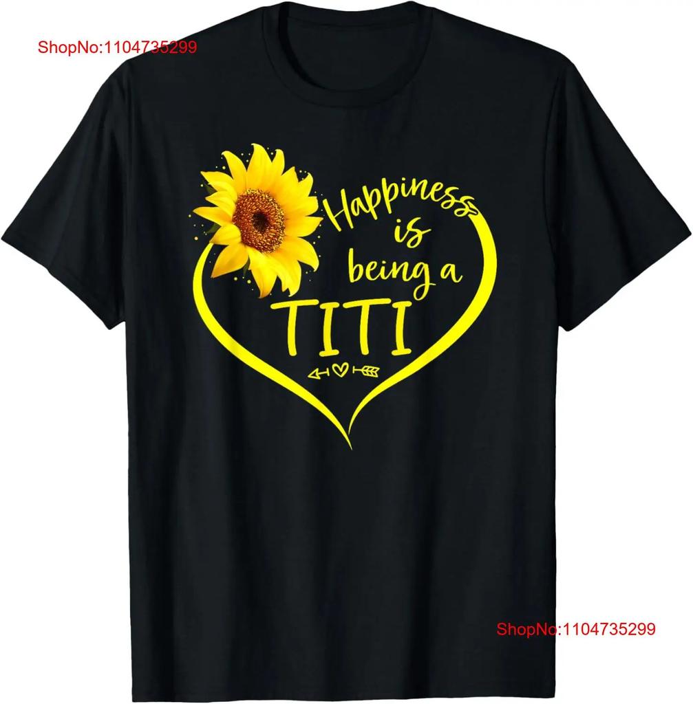 Happiness Is Being An Titi Sunflower Mothers Day T Shirt Vintage Homme Designer Clothes Fashion Breathable Graphic