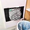 Storage Net Pocket Home Kitchen Cabinet Door Adhesive Sundries Bag Trunk Elastic Pocket With Nylon Fastener Tape Car Organizer