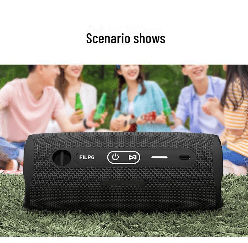 Cross-Border IPX6 Waterproof Portable Bluetooth Speaker with Subwoofer, Outdoor Multifunction Wireless FLIP6.