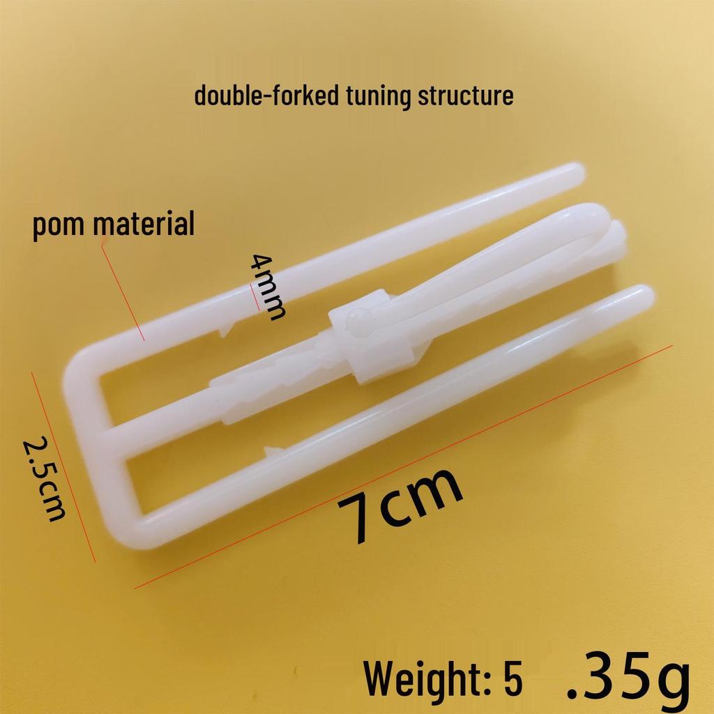 Adjustable Double-Prong Curtain Hooks - Metal & Plastic Serpentine Design