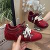 Retro Red Huge Good-looking Classic Inner Heightening Shoes Super Fire Retro New Casual Shoes Women's Shoes