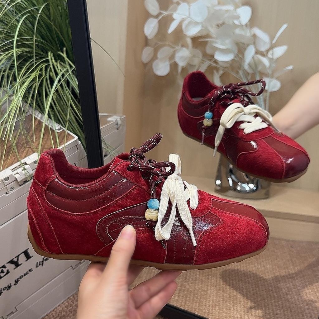 Retro Red Huge Good-looking Classic Inner Heightening Shoes Super Fire Retro New Casual Shoes Women's Shoes