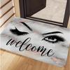 Eyelashes Print Living Room Bathroom Floor Mat Polyester Home Carpet Non Slip Entryway Rug  Bedroom Kitchen Doormat
