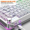 SUEHIODHY Hot Swappable Mechanical Keyboard Wireless Backlit RGB Clear K60 Keyboard Cherry Profile Transparent Keyboard Keycaps with VIA Programmable