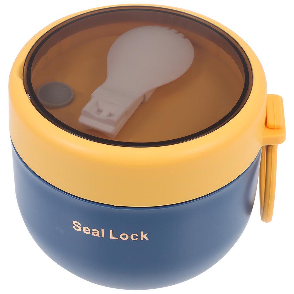 Portable Stainless Steel Breakfast Cup 450Ml Anti-Leak Oatmeal Container for Outdoor Travel Office Multi-Purpose Food Drink