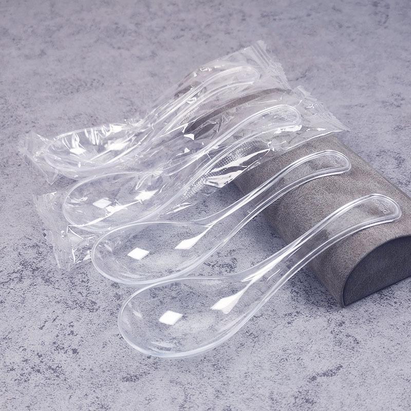 Individually Packaged Disposable Plastic Dessert Spoon