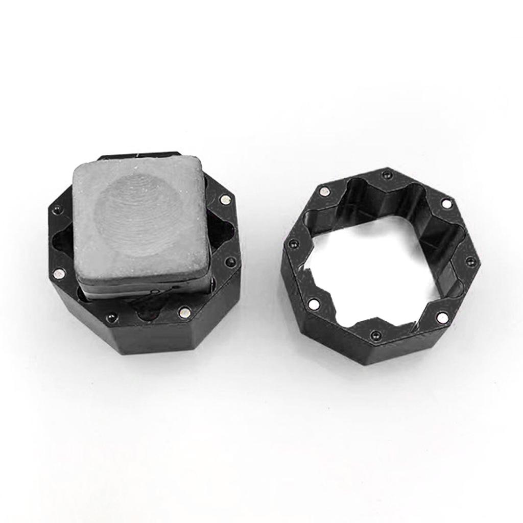 Cue Chalk Box Holder Aluminium Alloy Octagonal Billiard Chalk Case for Billiards Accessory