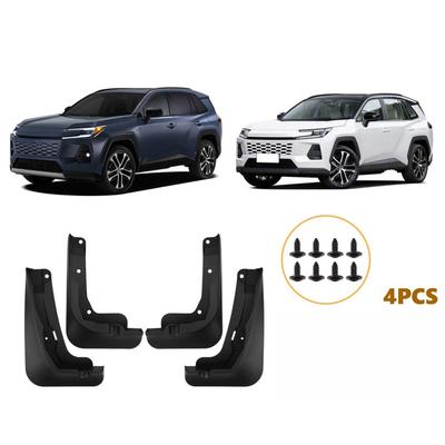 Black PP Mudflaps for Toyota RAV4 2026+ Full Coverage 4 Piece Mudguard Set Front Rear Wheels 315x200mm 325x210mm