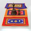 33*17cm Xizang Cloth Embroidery Auspicious Religious Decoration Articles Bells Pestles Ritual Implements Ritual Tool Table Mat
