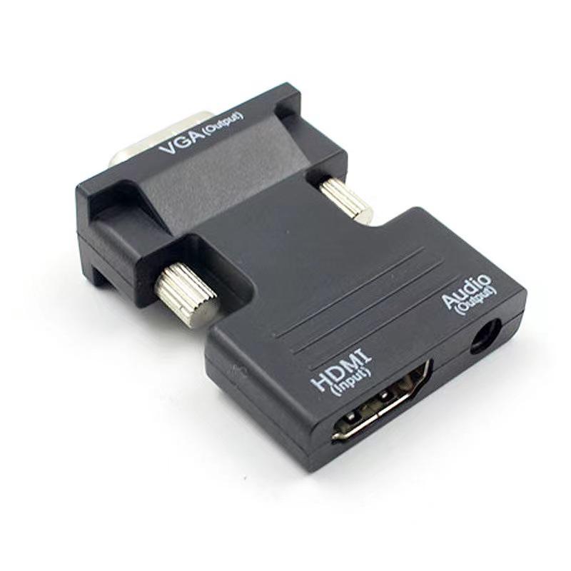 HDMI to VGA Adapter with Audio - Screen Mirroring Converter for Monitors and Projectors