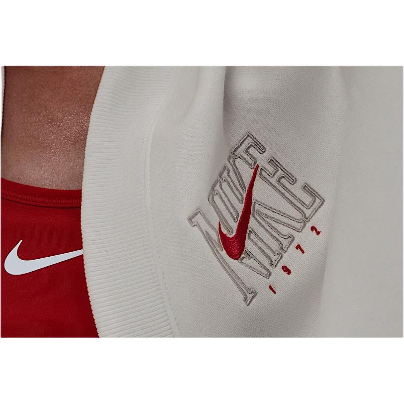 Nike Striped Loose Fit Single-Breasted Long Sleeve Knit Sweater Women tops White HJ0947-133