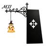 Retro Style Halloween Props Library Lantern, Decorative Bookshelf Lamp, Patchwork Ghost Durable Seasonal Holiday Accents Light with Witch Hat, Spooky