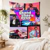 Grand Theft Auto Handwoven Tapestry Handmade Look Suitable for Reading Corner Balcony Living Room Year-Round Hand Painted Style Gift for New Home