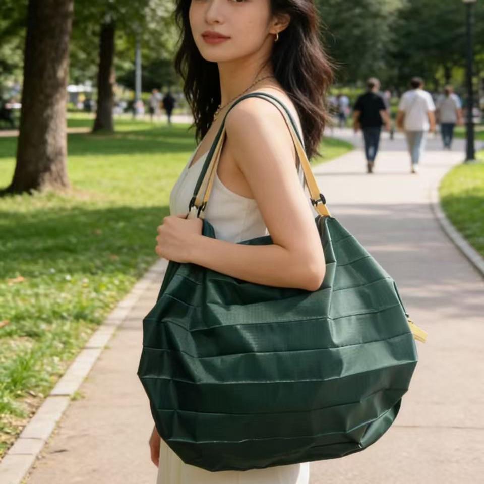 Japan Miljövänlig Stor Hopfällbar Shopping- och Rese Axelväska - Bärbar, Tjock & Återanvändbar