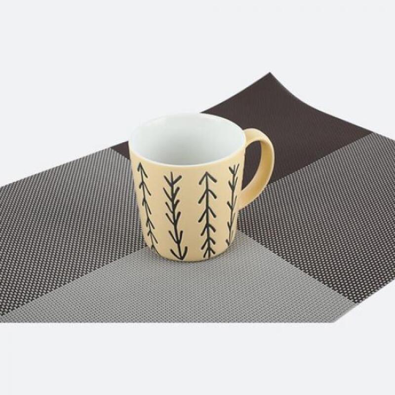 1 x Modern Yellow Pattern Handle Mug