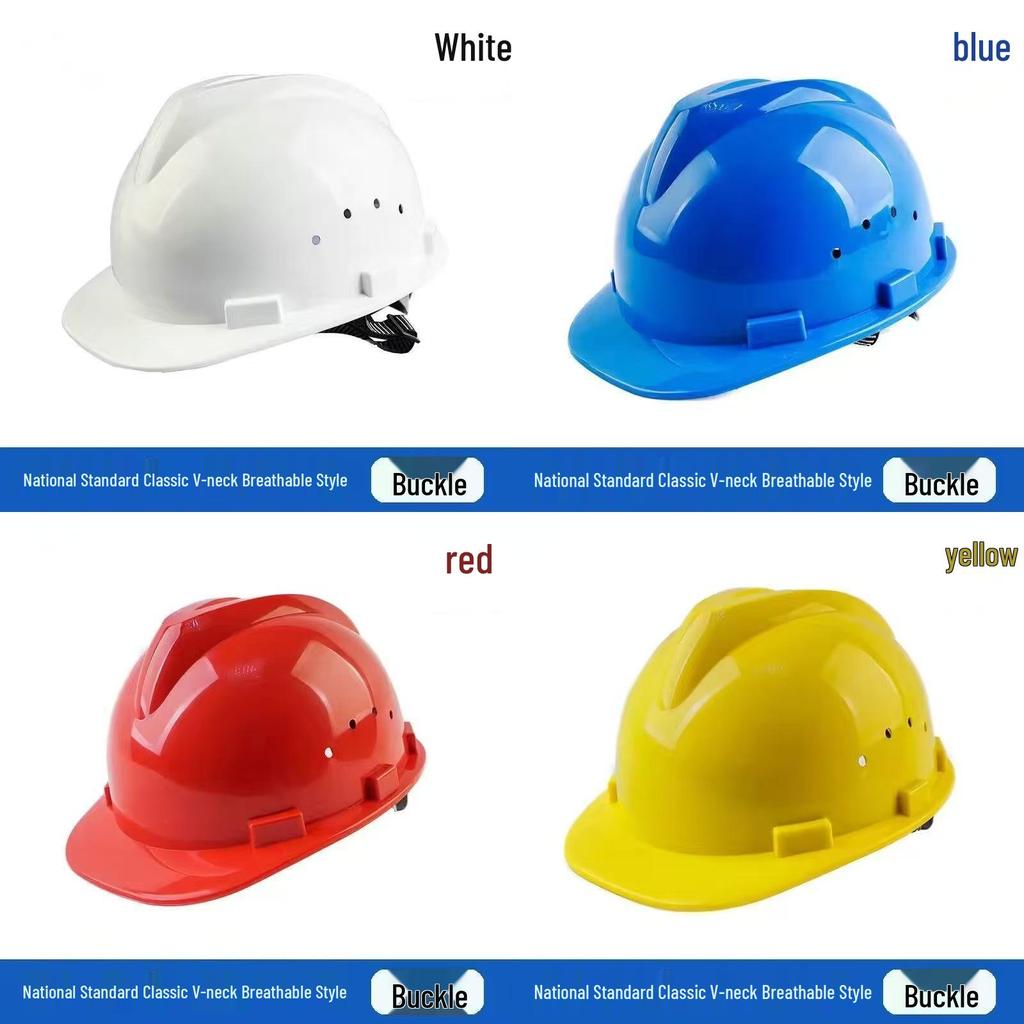 ABS Safety Helmet for Construction and Engineering - Breathable, Thickened, and Printed Design for Electrician Labor Protection.