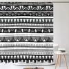 Badezimmer Abstrakt Bohemian Duschvorhang Mittelalterliche Nordische Kunst Boho Bedruckter Polyesterstoff Duschvorhang Mit Haken