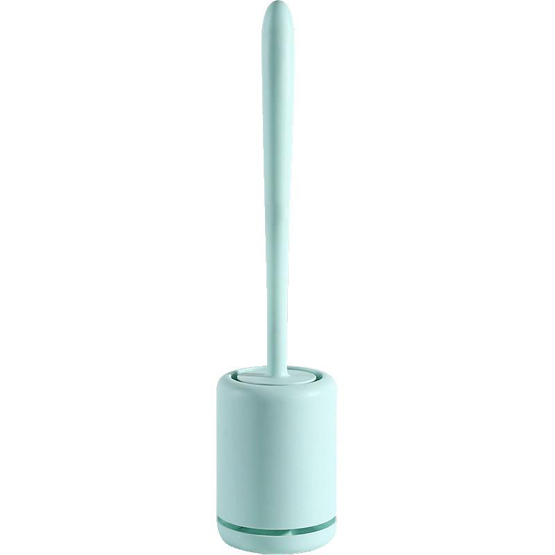 Silicone Toilet Brush Wall Mounted Breathable Holder Soft Bristle Odor Free Bathroom Toilet Cleaning Supply