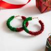 Christmas Tree Bow Colorful Garland Earrings Personalized Bell Christmas Series Earrings Women
