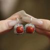 Retro Tibetan Earrings Ethnic Style Versatile Nepalese Niche Earrings Jewelry Stud Earrings Women