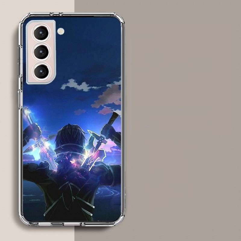 Sword Art Online SAO Anime Phone Case For Samsung S25+ Edge Galaxy S24 FE S23 Ultra Capa Shell S22+ S21 Plus S20 FE Cover Silico